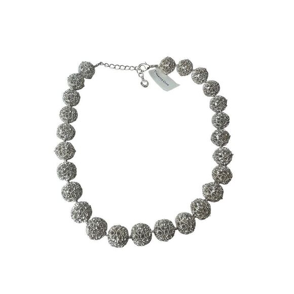 CHARTER CLUB Silver-Tone Filigree Ball All-Around Necklace, 18" + 2" extender - Picture 3 of 9